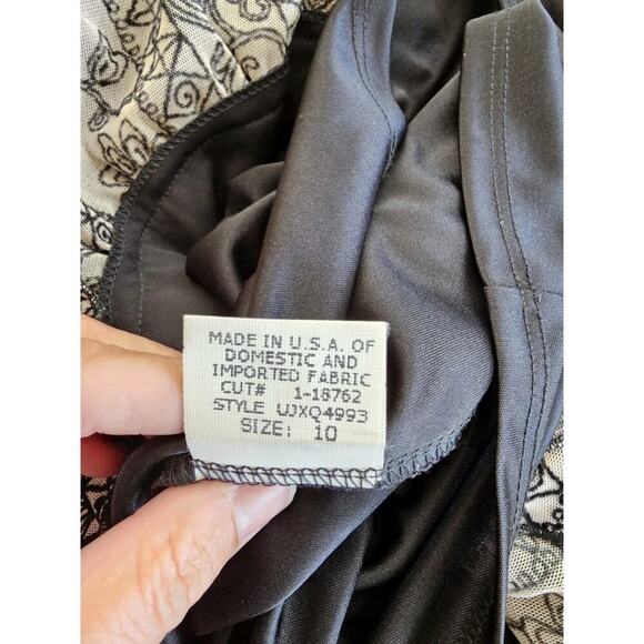 David Meister Vintage Evening Cocktail Dress Women’s Size 10 Lace Trim - Picture 9 of 13